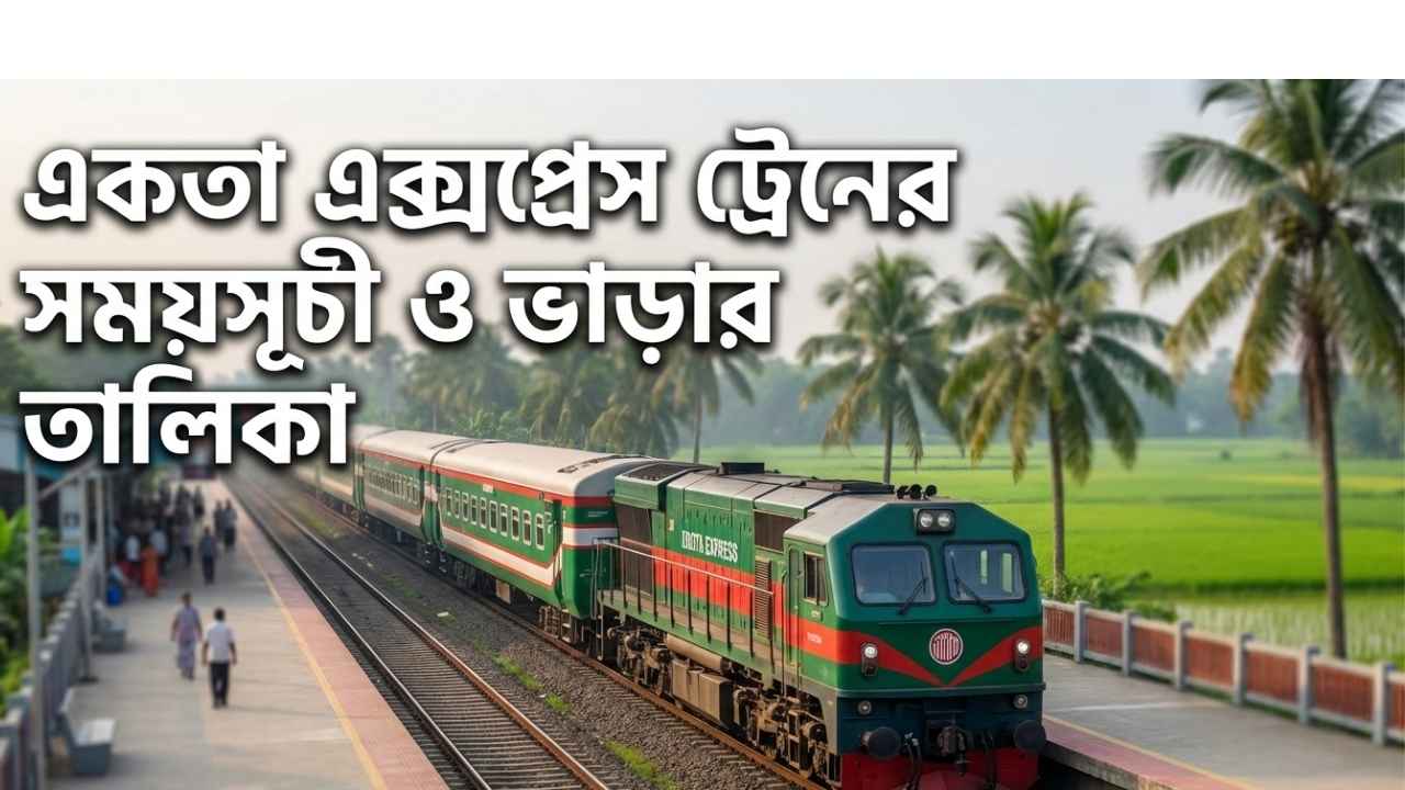 একতা এক্সপ্রেস ট্রেনের সময়সূচী ও ভাড়ার তালিকা