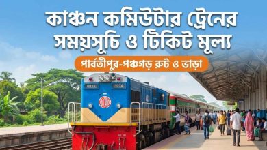 কাঞ্চন কমিউটার সময়সূচি ও ভাড়া
