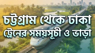 চট্টগ্রাম থেকে ঢাকা ট্রেনের সময়সূচী ও ভাড়া