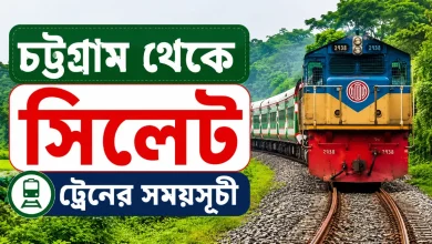 চট্টগ্রাম থেকে সিলেট ট্রেনের সময়সূচী